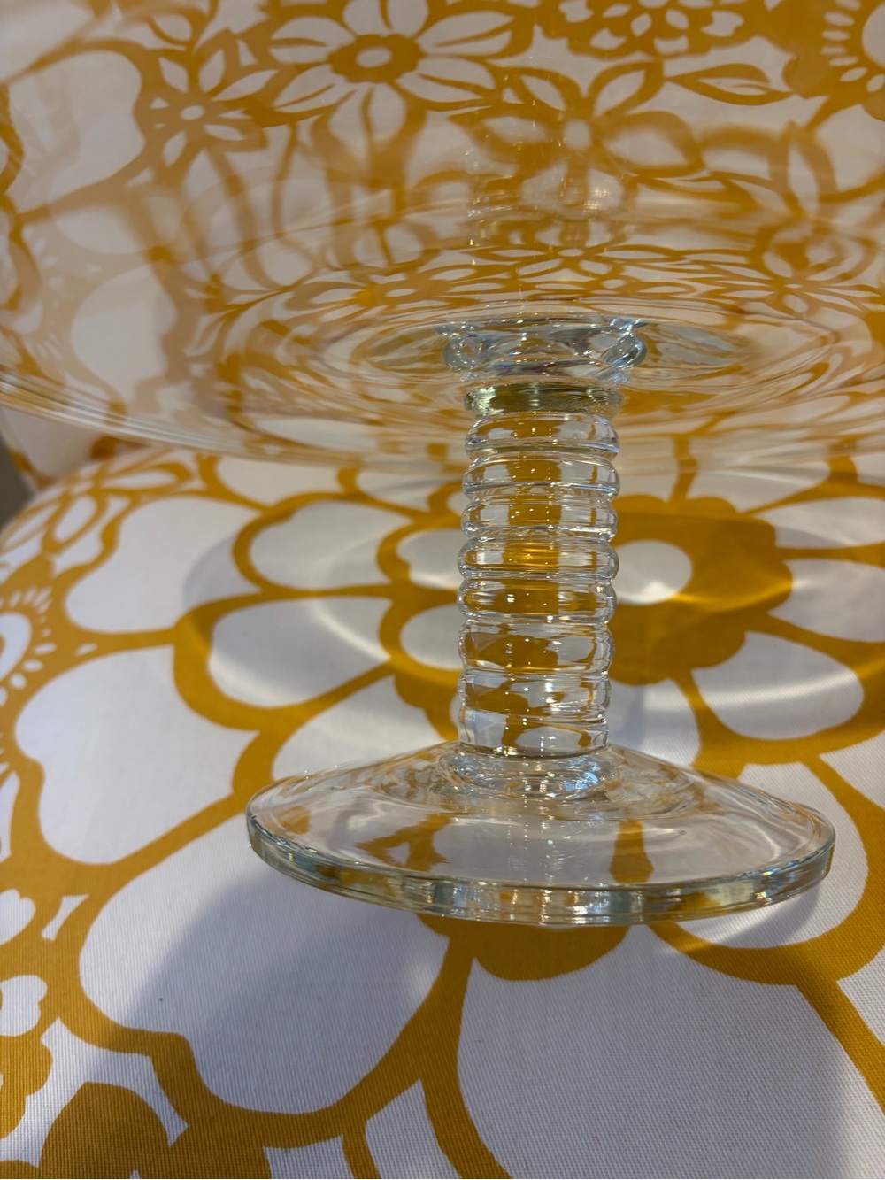 Tiffany & Co Mesa Crystal Pedestal Cake Stand exc cond. clean etching no box EUC